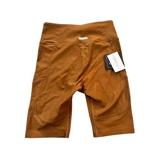 Nylora Biker Shorts Nwt Small Caramel Brown Intermix Activewear High Waist — image 2 of 8